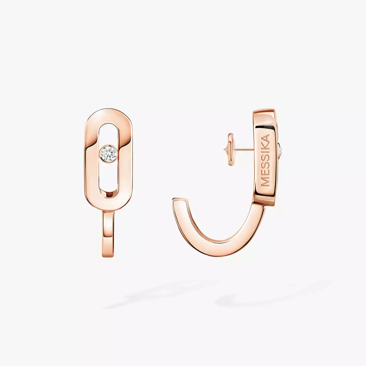 [Noble Aura jewelry]Diamond Mini Hoop Earrings Move Classique