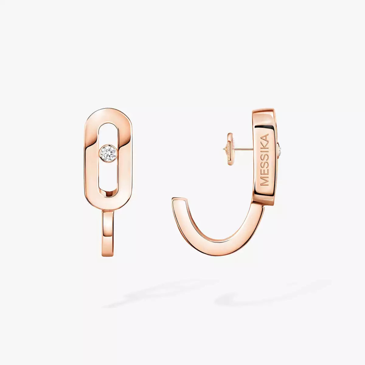[Noble Aura jewelry]Diamond Mini Hoop Earrings Move Classique