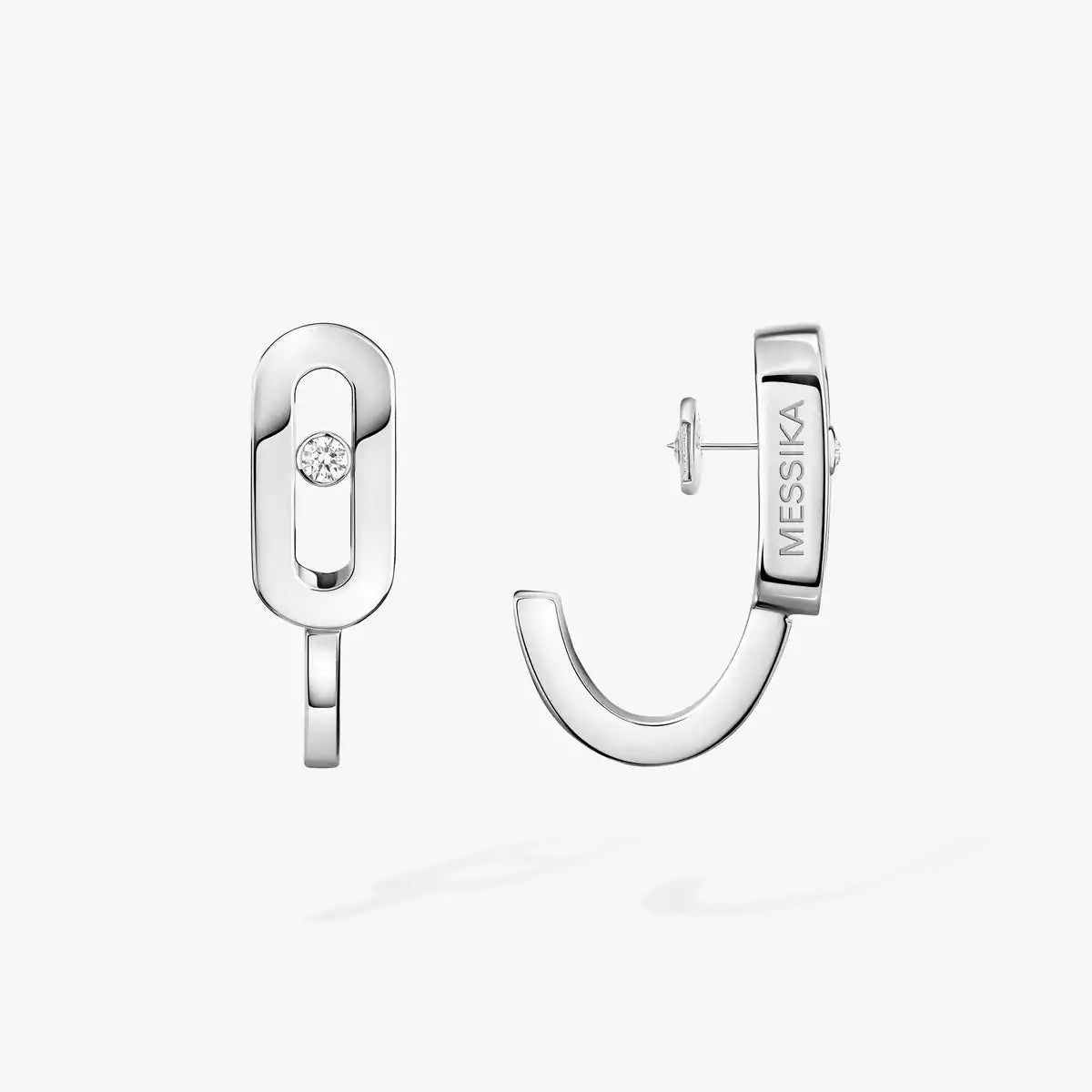 [Noble Aura jewelry]Diamond Mini Hoop Earrings Move Classique