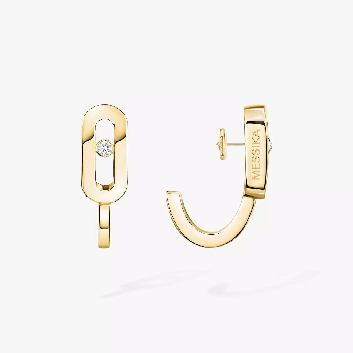 [Noble Aura jewelry]Diamond Mini Hoop Earrings Move Classique