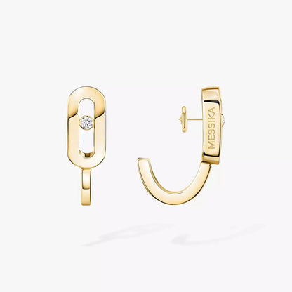 [Noble Aura jewelry]Diamond Mini Hoop Earrings Move Classique