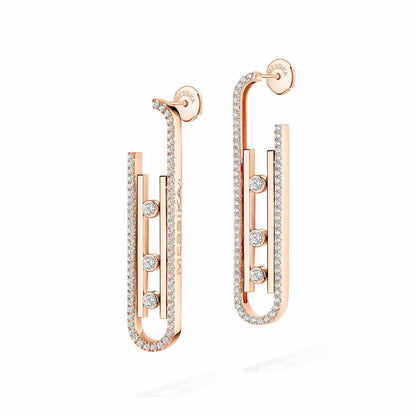 [Noble Aura jewelry]Diamond Pendant Earrings Move 10Th
