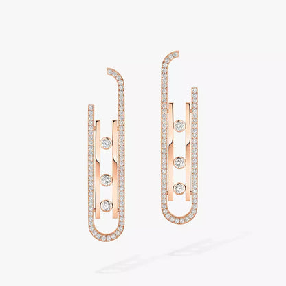 [Noble Aura jewelry]Diamond Pendant Earrings Move 10Th