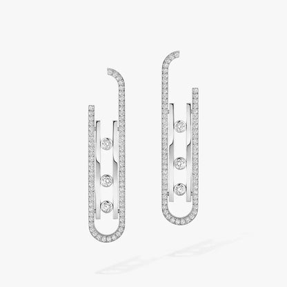 [Noble Aura jewelry]Diamond Pendant Earrings Move 10Th