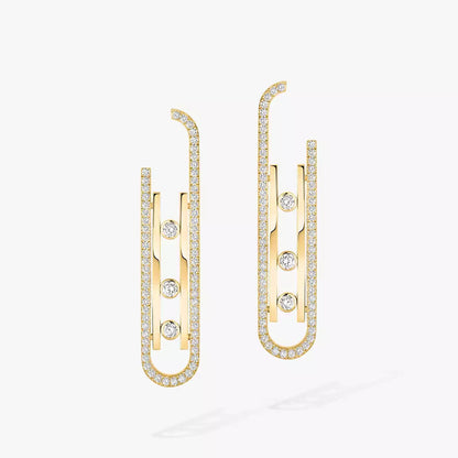 [Noble Aura jewelry]Diamond Pendant Earrings Move 10Th