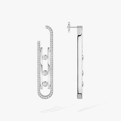 [Noble Aura jewelry]Diamond Pendant Earrings Move 10Th