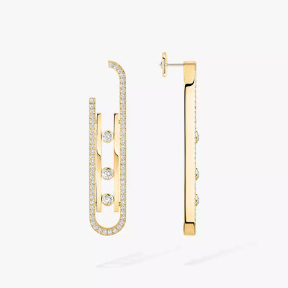[Noble Aura jewelry]Diamond Pendant Earrings Move 10Th