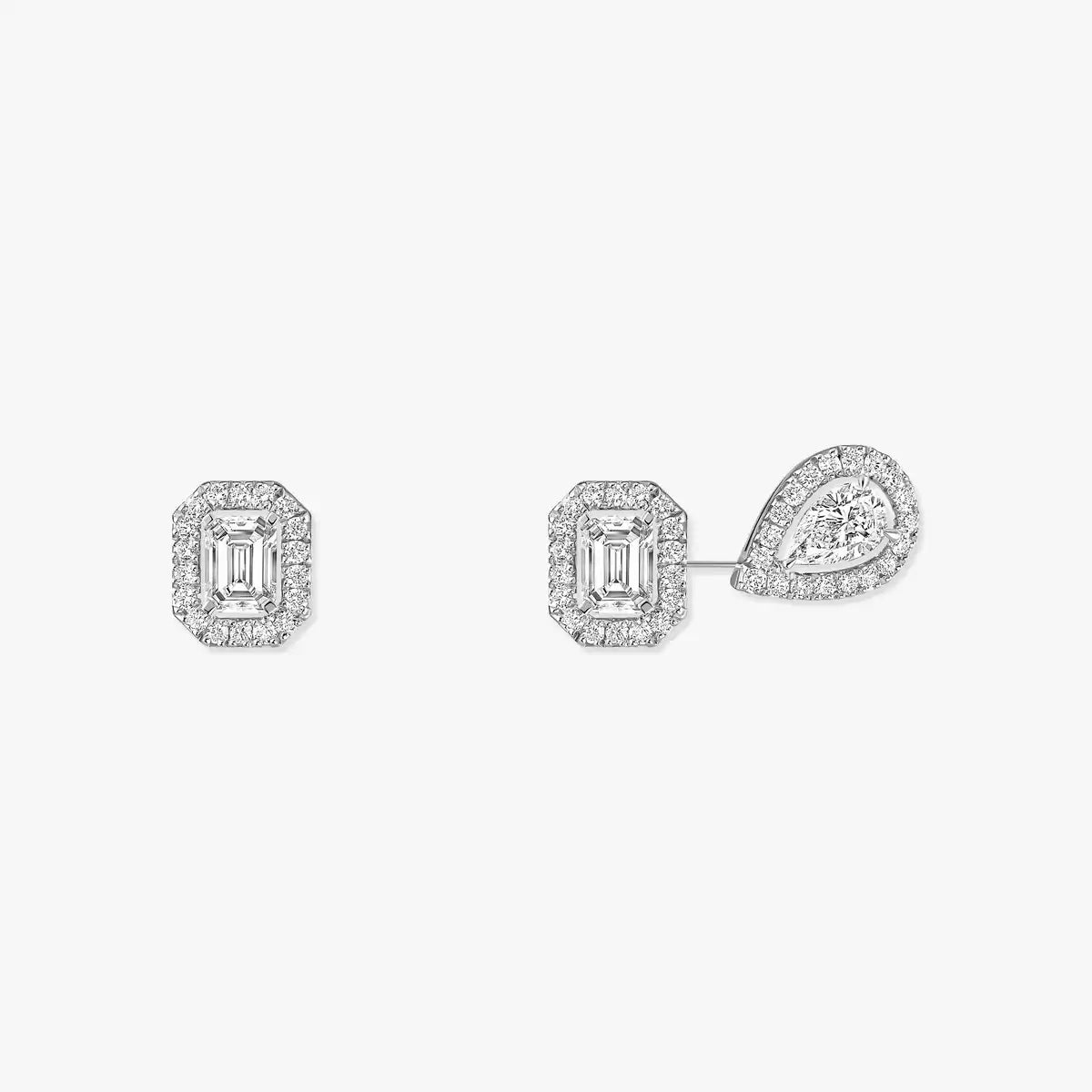 [Noble Aura jewelry]Diamond Earrings 0,10ct My Twin 1+2