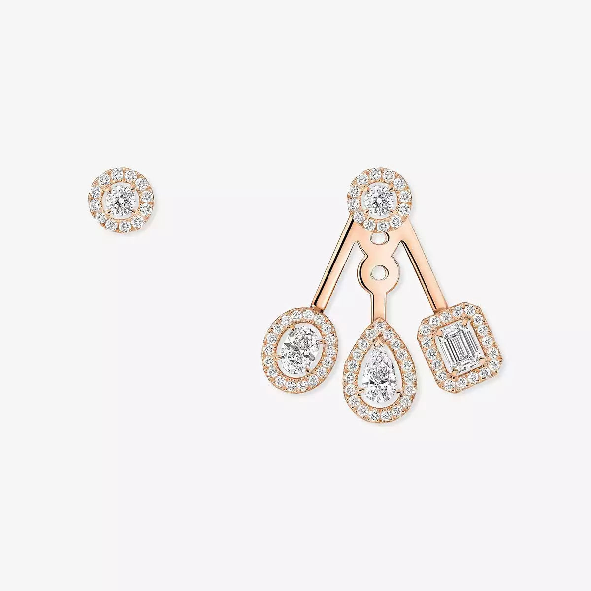 [Noble Aura jewelry] My Twin Trio  Diamond Earrings
