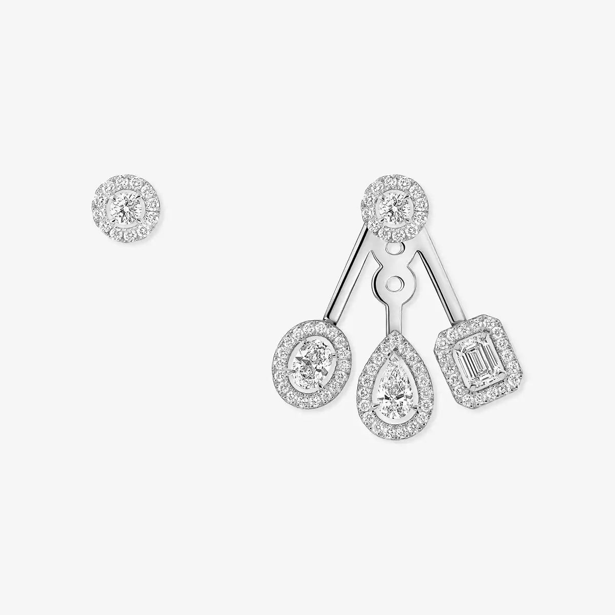 [Noble Aura jewelry] My Twin Trio  Diamond Earrings