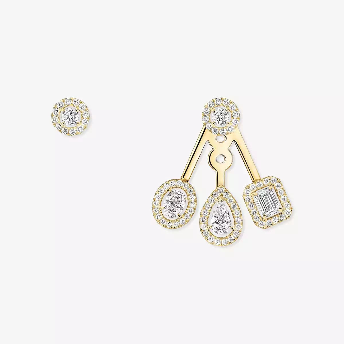 [Noble Aura jewelry] My Twin Trio  Diamond Earrings