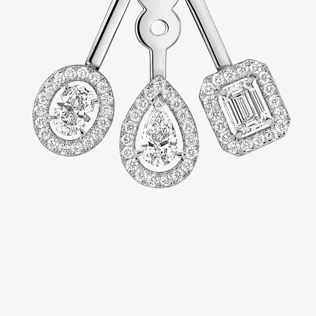 [Noble Aura jewelry] My Twin Trio  Diamond Earrings