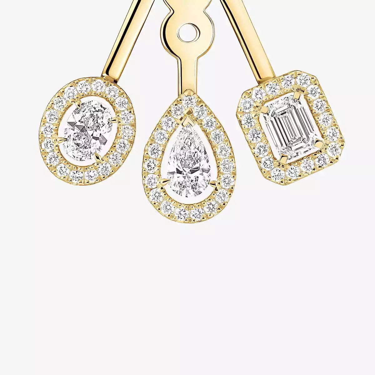 [Noble Aura jewelry] My Twin Trio  Diamond Earrings