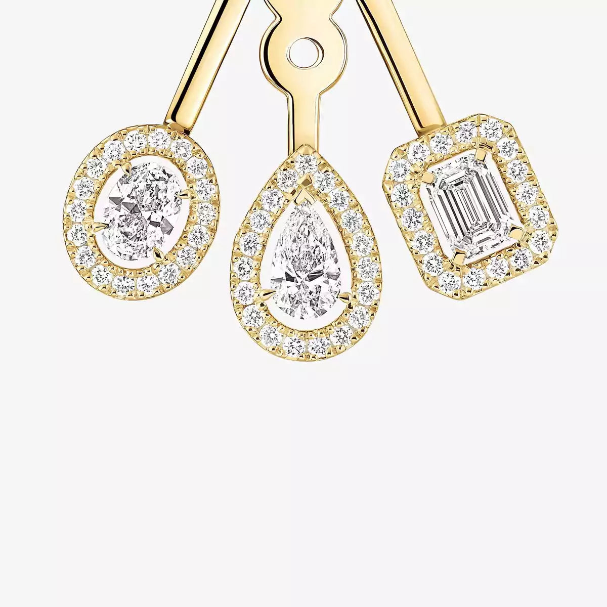 [Noble Aura jewelry] My Twin Trio  Diamond Earrings