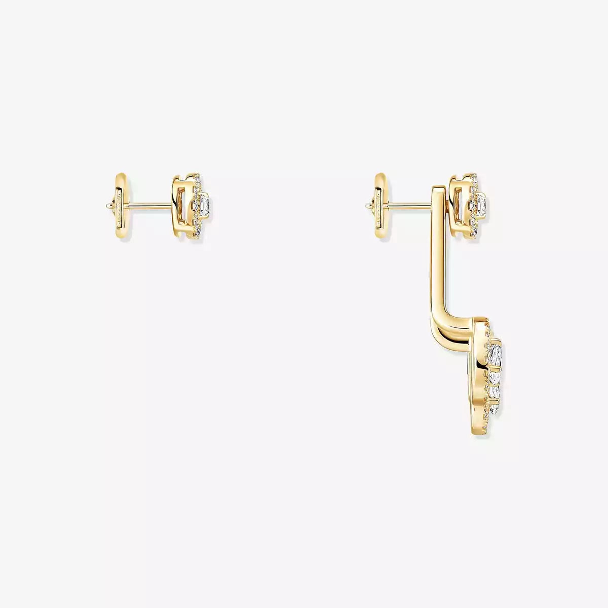 [Noble Aura jewelry] My Twin Trio  Diamond Earrings