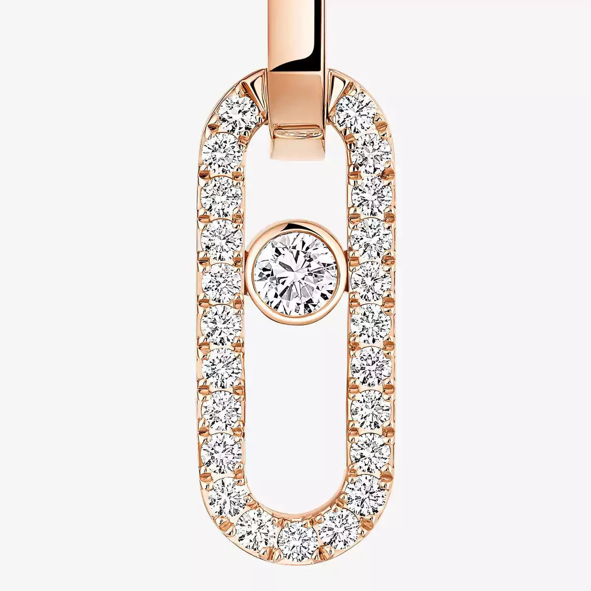 [Noble Aura jewelry]Move Link Diamond Earrings