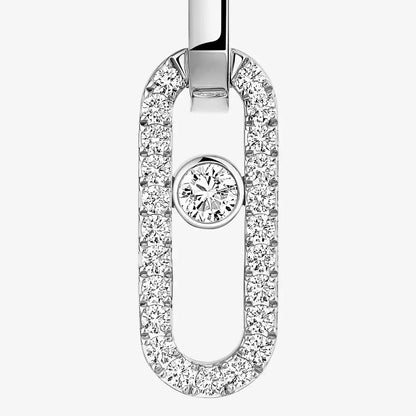 [Noble Aura jewelry]Move Link Diamond Earrings