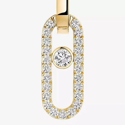 [Noble Aura jewelry]Move Link Diamond Earrings