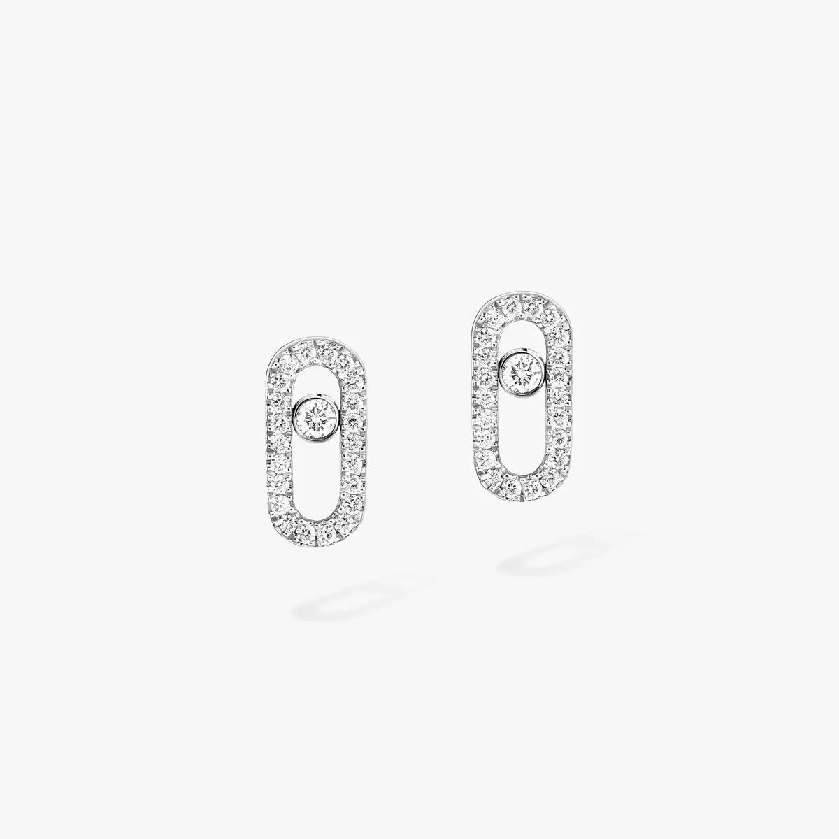 [Noble Aura jewelry]Move Uno Diamond Earrings
