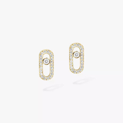 [Noble Aura jewelry]Move Uno Diamond Earrings