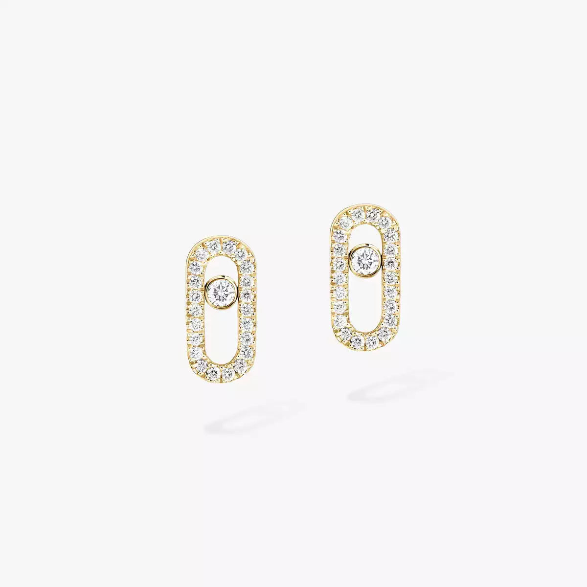 [Noble Aura jewelry]Move Uno Diamond Earrings