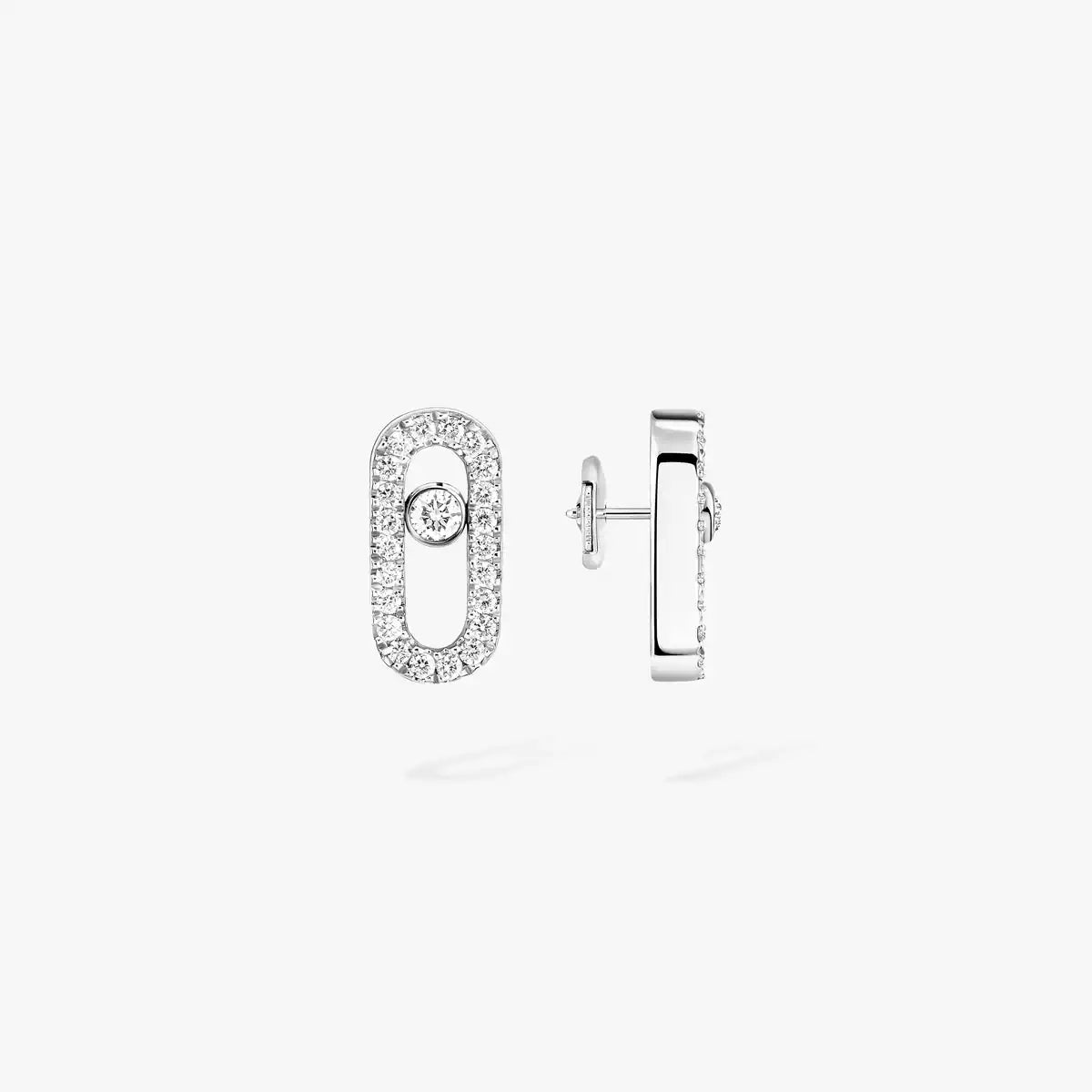 [Noble Aura jewelry]Move Uno Diamond Earrings