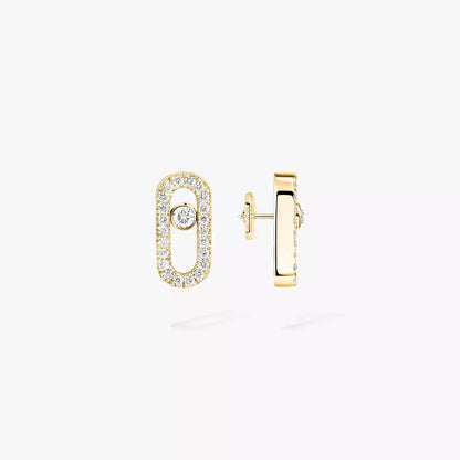 [Noble Aura jewelry]Move Uno Diamond Earrings