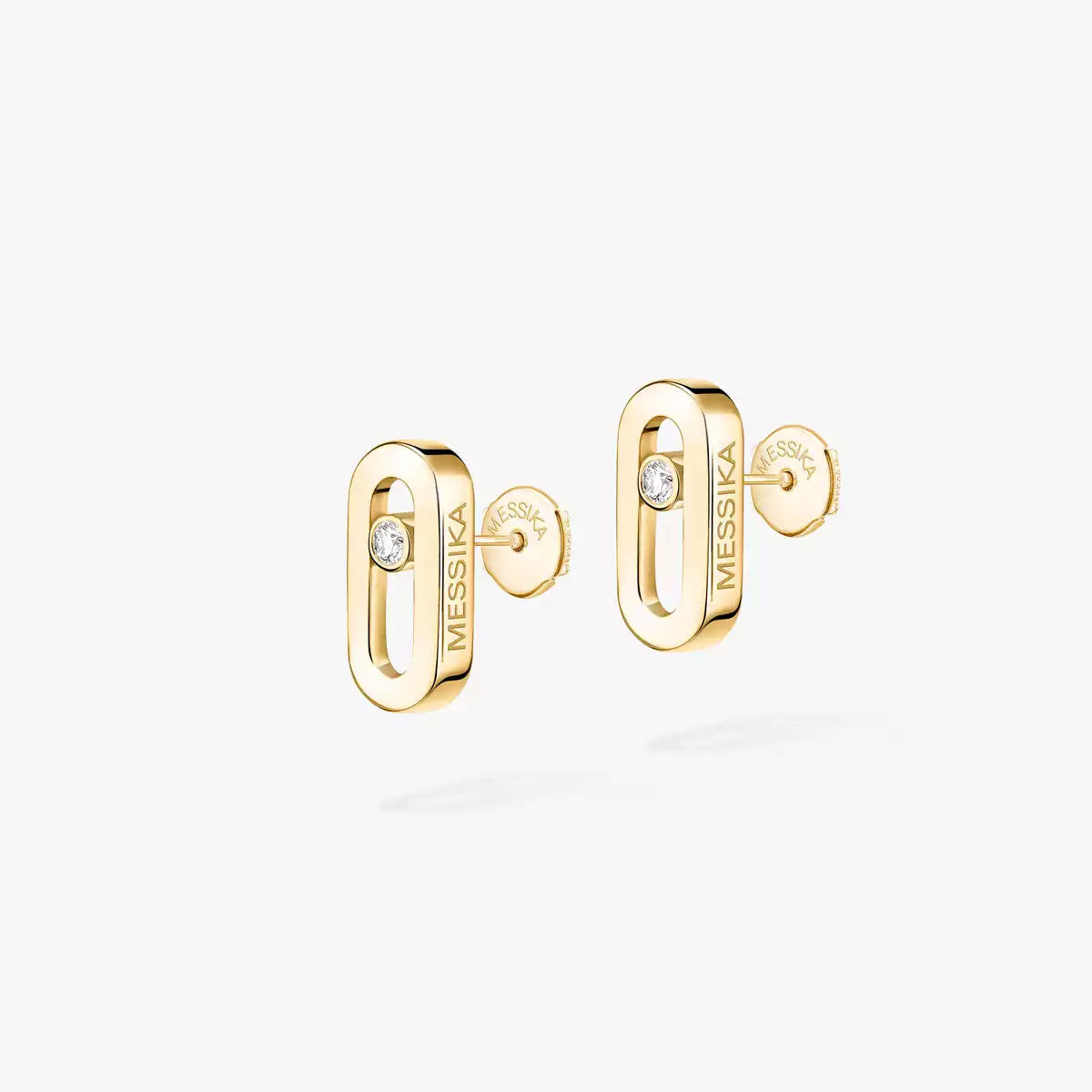 [Noble Aura jewelry]Move Uno Diamond Stud Earrings