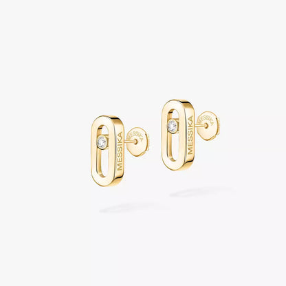 [Noble Aura jewelry]Move Uno Diamond Stud Earrings