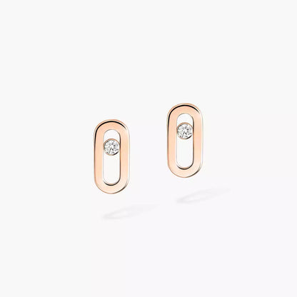 [Noble Aura jewelry]Move Uno Diamond Stud Earrings