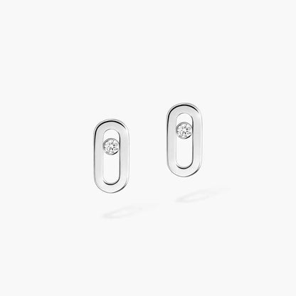 [Noble Aura jewelry]Move Uno Diamond Stud Earrings