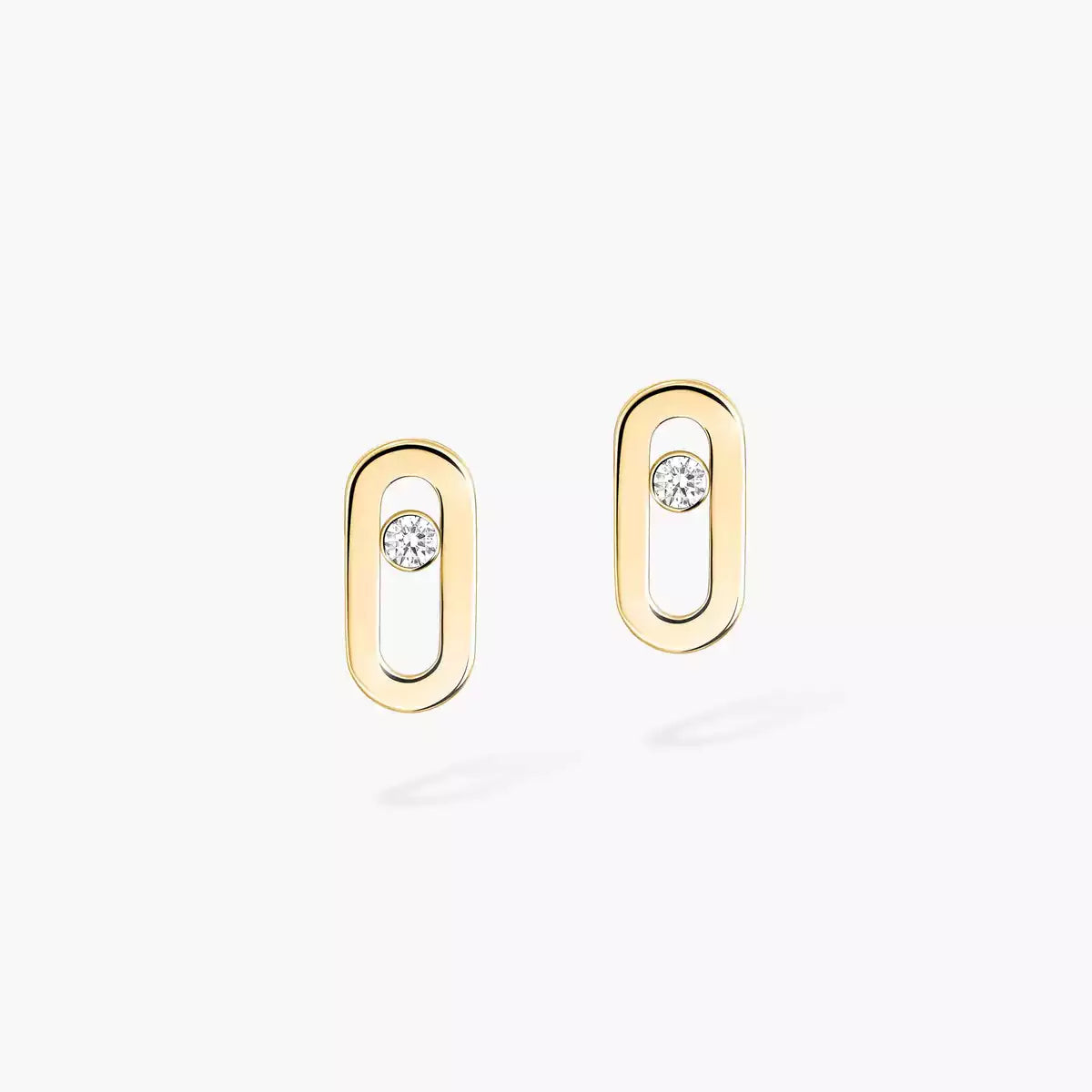 [Noble Aura jewelry]Move Uno Diamond Stud Earrings
