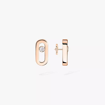 [Noble Aura jewelry]Move Uno Diamond Stud Earrings