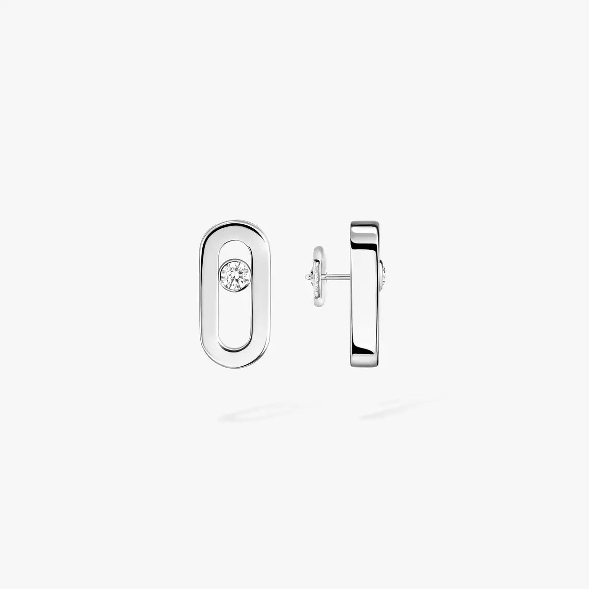 [Noble Aura jewelry]Move Uno Diamond Stud Earrings