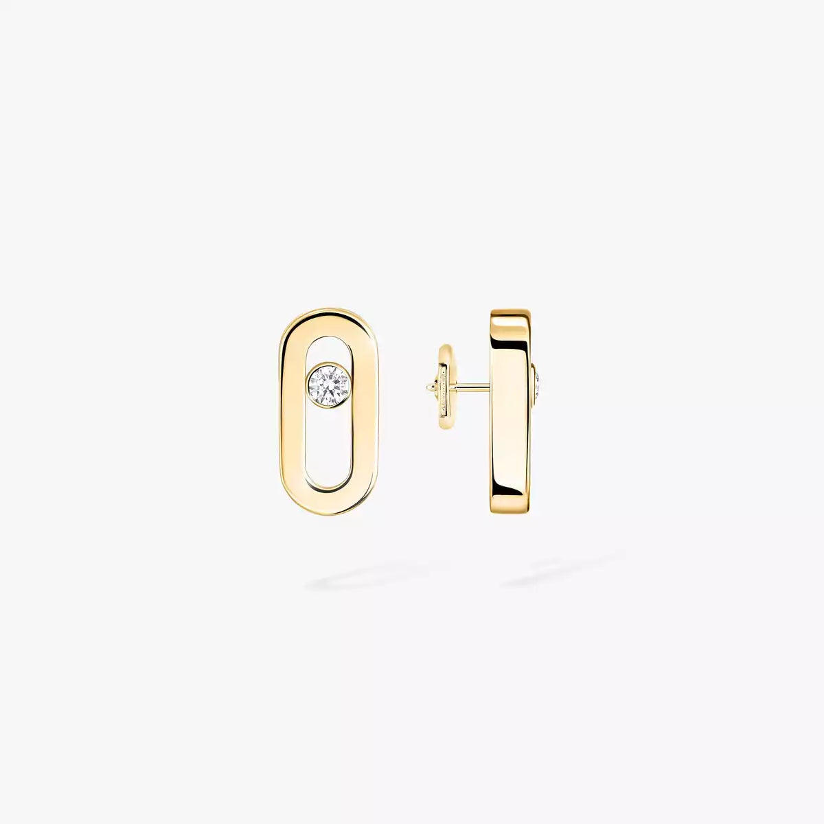 [Noble Aura jewelry]Move Uno Diamond Stud Earrings