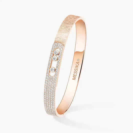 [Noble Aura jewelry]Move Noa Ciselé half pavé bangle