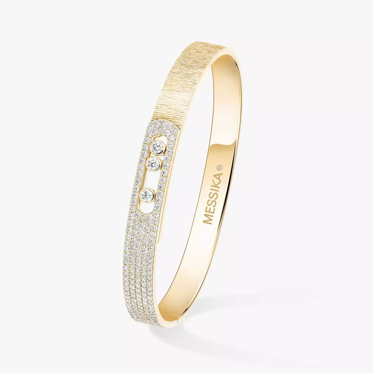 [Noble Aura jewelry]Move Noa Ciselé half pavé bangle