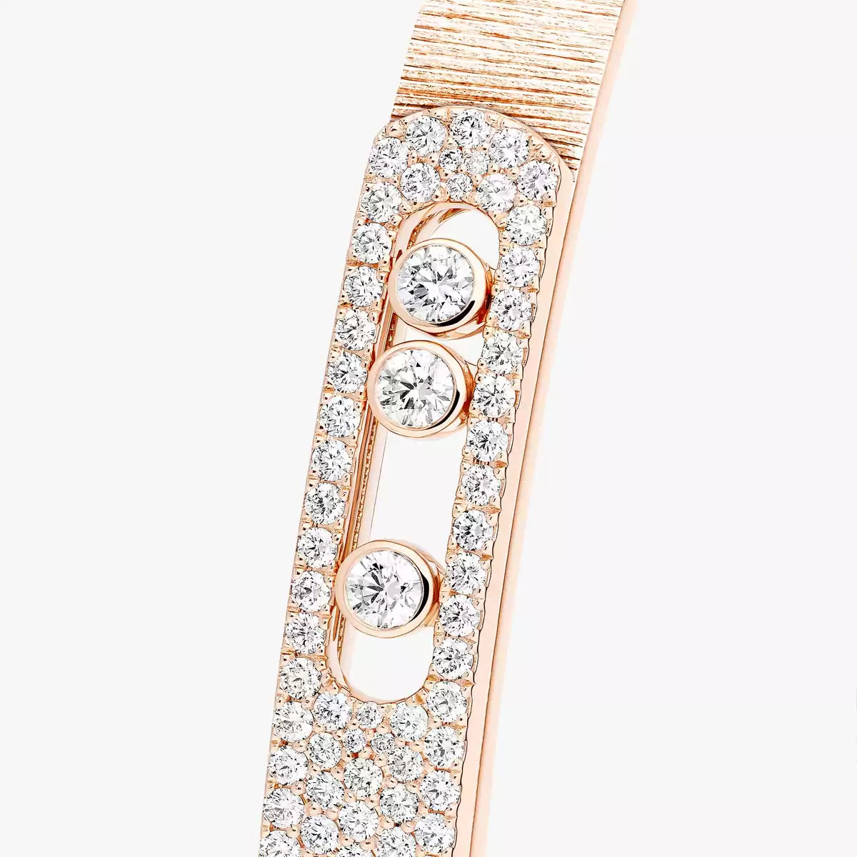 [Noble Aura jewelry]Move Noa Ciselé half pavé bangle