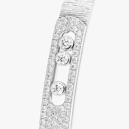 [Noble Aura jewelry]Move Noa Ciselé half pavé bangle