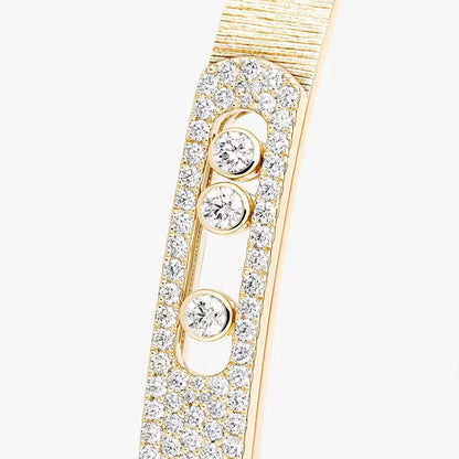 [Noble Aura jewelry]Move Noa Ciselé half pavé bangle