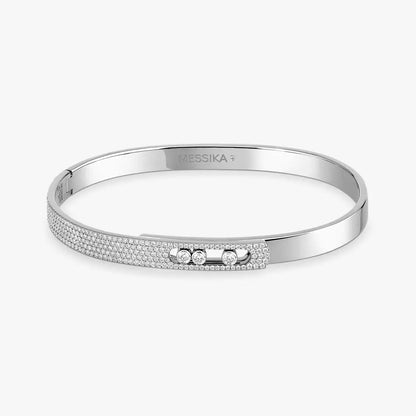 [Noble Aura jewelry]Move Noa Rose Gold Pavé Diamond Bangle Bracelet