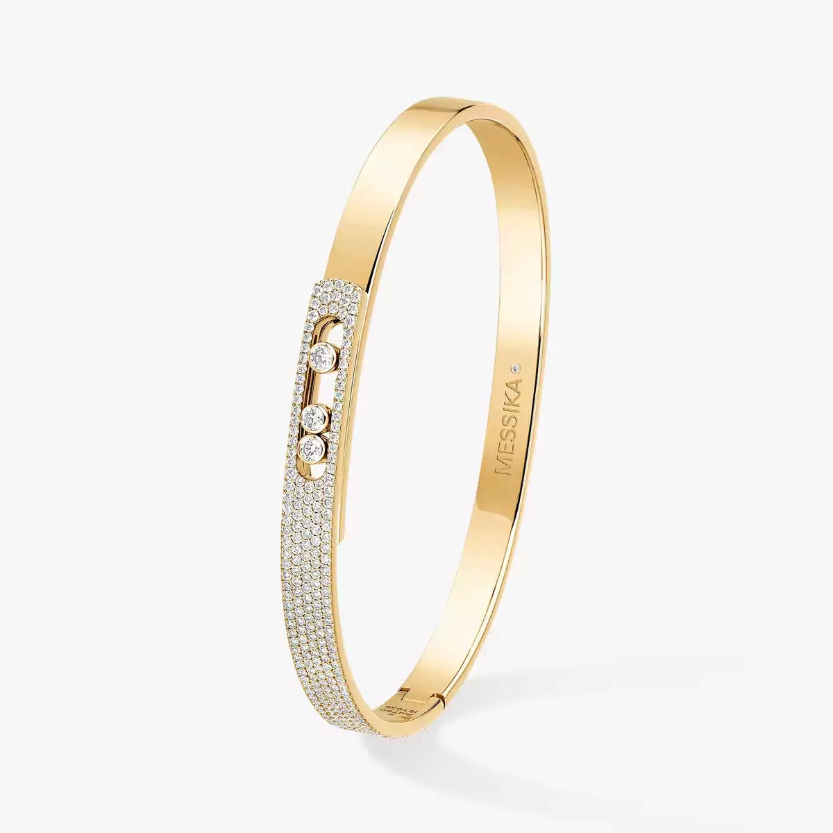 [Noble Aura jewelry]Move Noa Rose Gold Pavé Diamond Bangle Bracelet