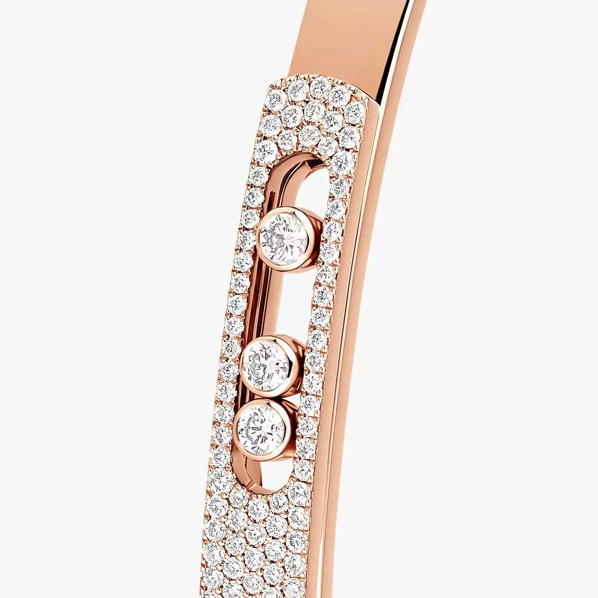 [Noble Aura jewelry]Move Noa Rose Gold Pavé Diamond Bangle Bracelet