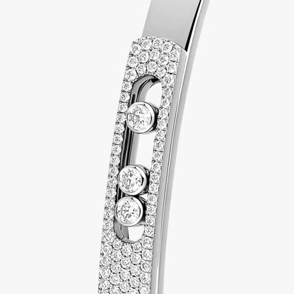 [Noble Aura jewelry]Move Noa Rose Gold Pavé Diamond Bangle Bracelet