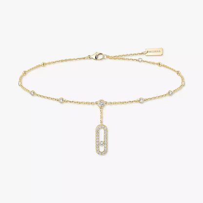 [Noble Aura jewelry] Move Uno pavé ankle bracelet