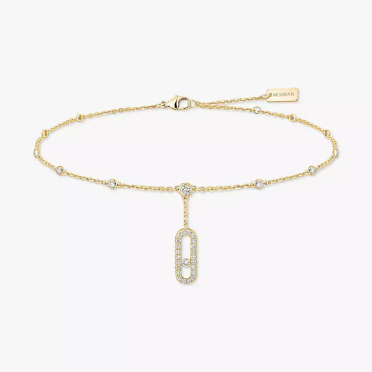 [Noble Aura jewelry] Move Uno pavé ankle bracelet