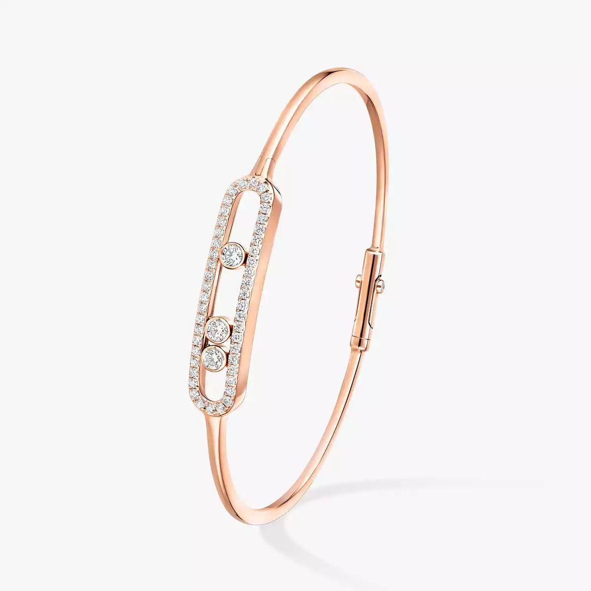 [Noble Aura jewelry]Move Pavé Diamond Bangle Bracelet M