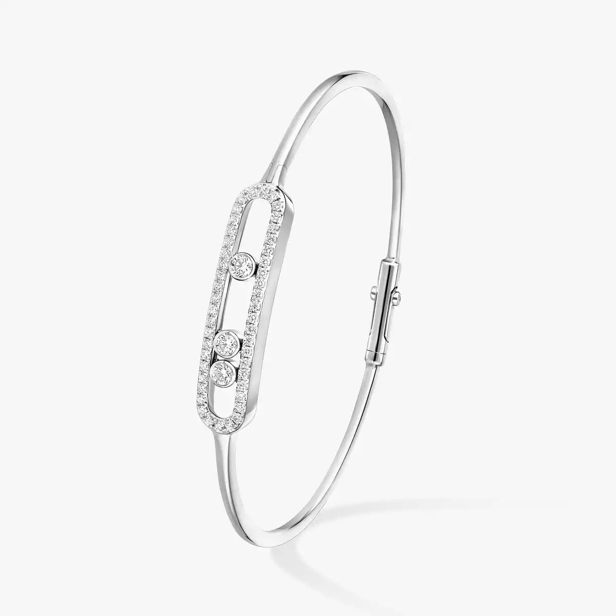 [Noble Aura jewelry]Move Pavé Diamond Bangle Bracelet M