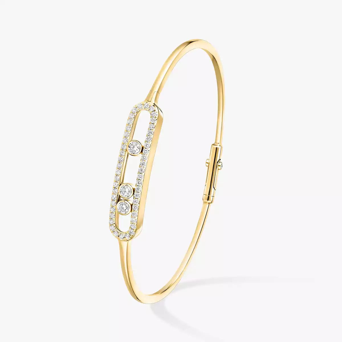 [Noble Aura jewelry]Move Pavé Diamond Bangle Bracelet M