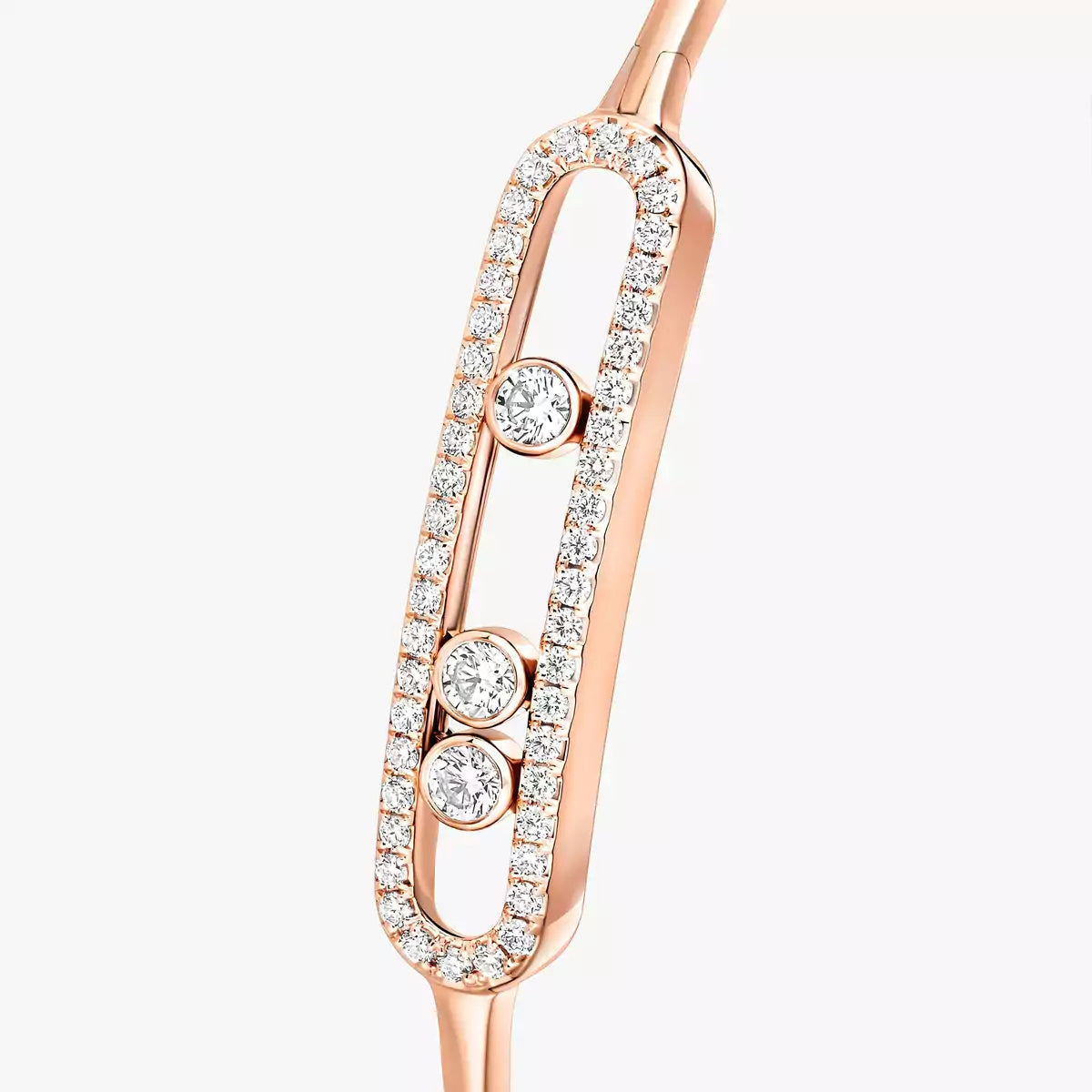 [Noble Aura jewelry]Move Pavé Diamond Bangle Bracelet M